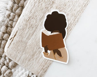 Well Read Black Girl |Waterproof Vinyl Sticker|Water bottle stickers|Laptop Stickers|Black Girl Magic| Black Owned | Black Girl Book Club