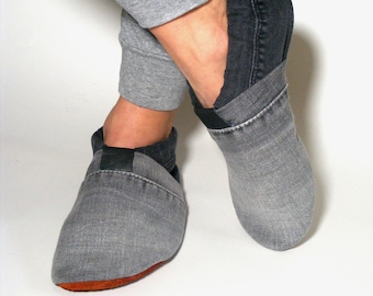 Slippers MOCCA LEO Denim grey black