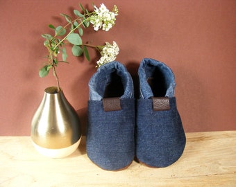 Kids slippers Mocca Leo dark light blue