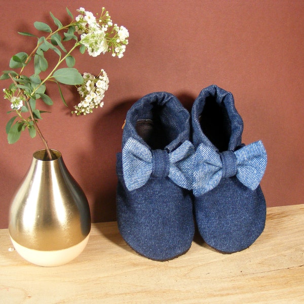 Chaussons enfant MOCCA TILDA bleu foncé