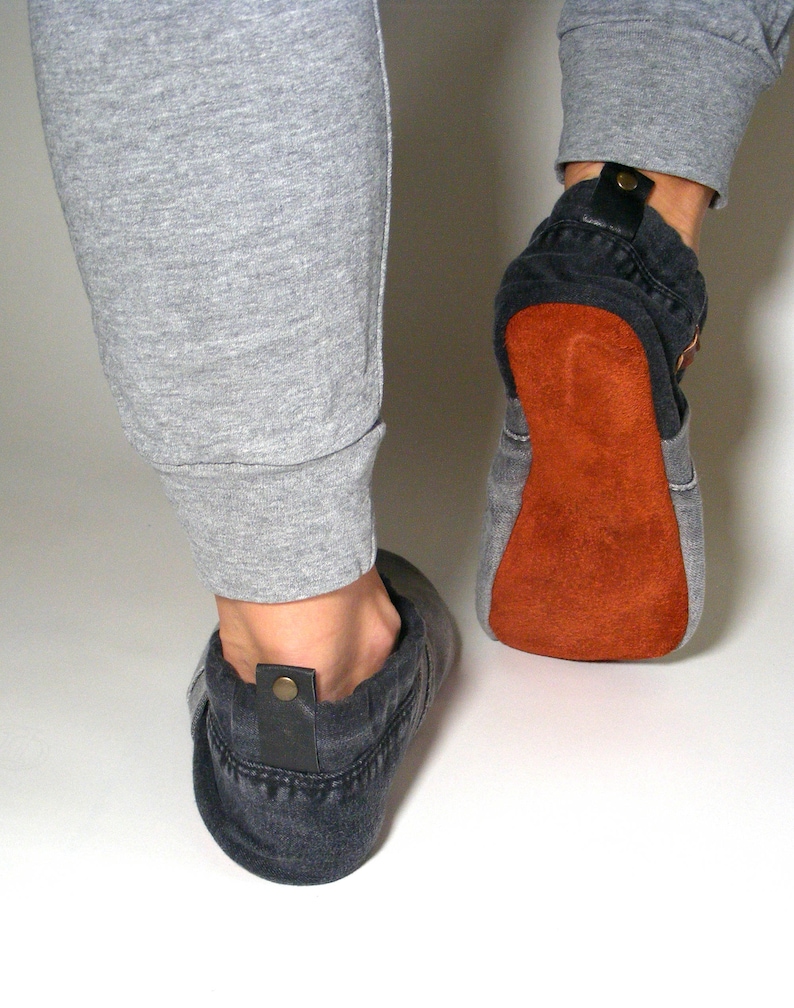 Slippers MOCCA LEO Denim grey black image 4