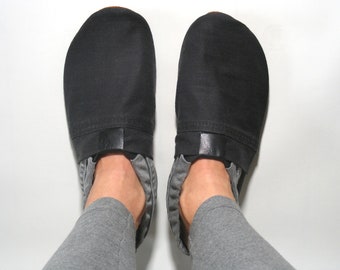 Slippers MOCCA LEO Denim black grey