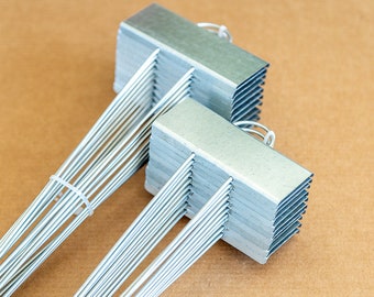Galvanized Steel Garden Markers: Classic Plant Labels, Metal Stakes - 20 Pieces