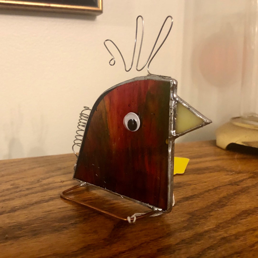 Stained Glass Birds Bill Metamora Misfit Sun Catcher Etsy