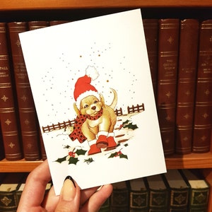 Christmas Puppy Labrador Greeting Card