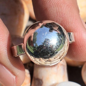 Handmade 925 Sterling Silver Ball Ring: Statement Jewelry Gift