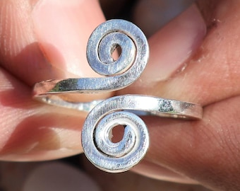Sterling Silver Spiral Band Stack Rings Sterling Silver Spiral Band Stack Rings
