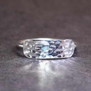 Hammered Ring, Sterling Silver Hammered Ring, Silver Band Hammered, Handmade Ring, Band Ring, Gift For Her, Modern Ring, Wedding Band Rings
