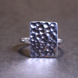 Hammered Ring, Handmade Sterling Silver Promise Ring, Silver Jewelry, Chunky Ring, Beautiful Ring, Boho Statement Ring, Unique Gift for Her