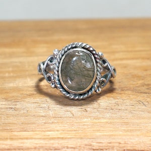 Rutile Quartz Ring, 925 Sterling Silver Statement Promise Ring, Natural Rutile Quartz Oval Gemstone Handmade Designer Jewelry, Gift For Her