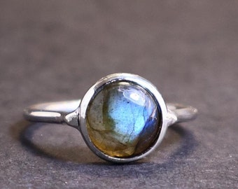 Sterlingsilber Natürlicher Auffälliger Labradorit Edelstein