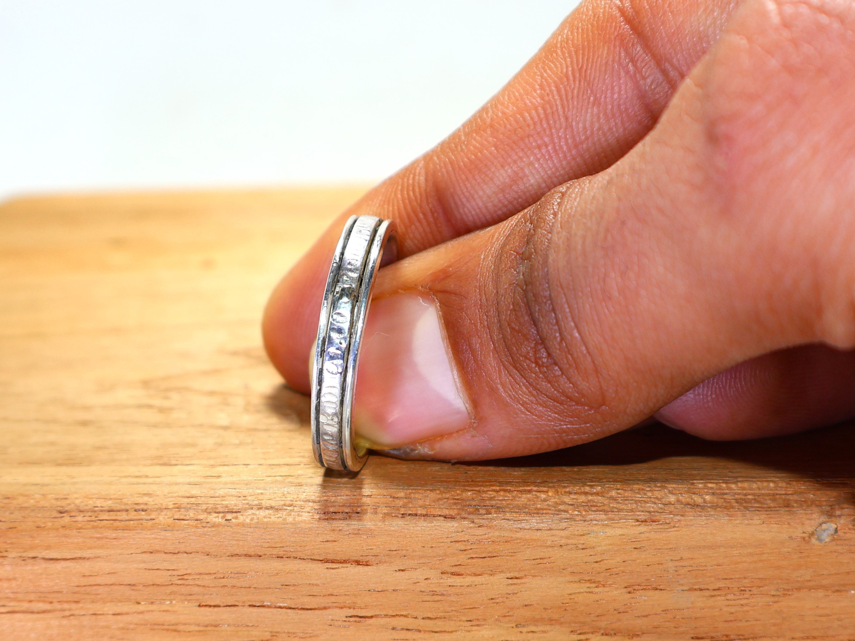 スピナーシルバーリング、925スターリングシルバーリング、フィ