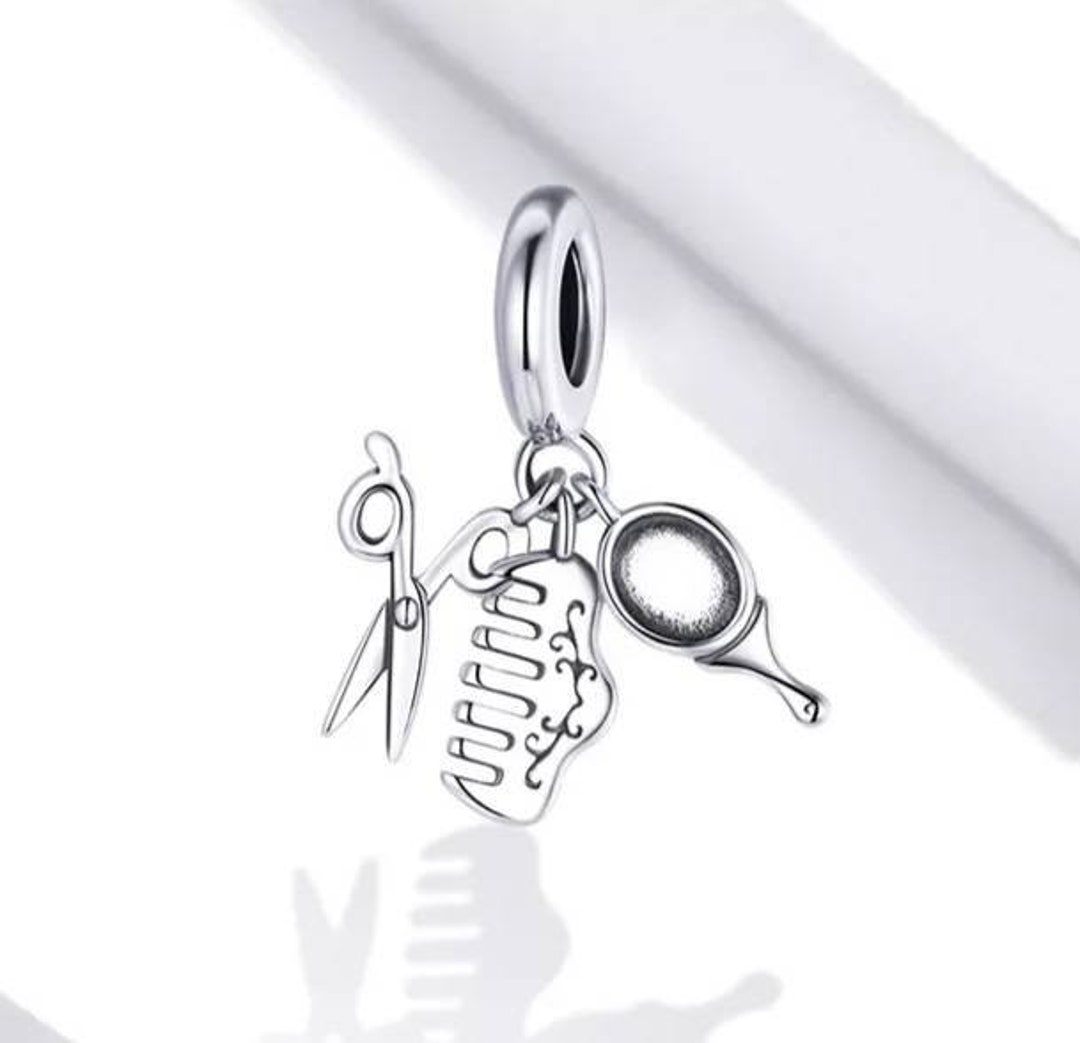 925 Silver Hairdresser Bracelet Charm Fits Pandora Scissors Etsy UK