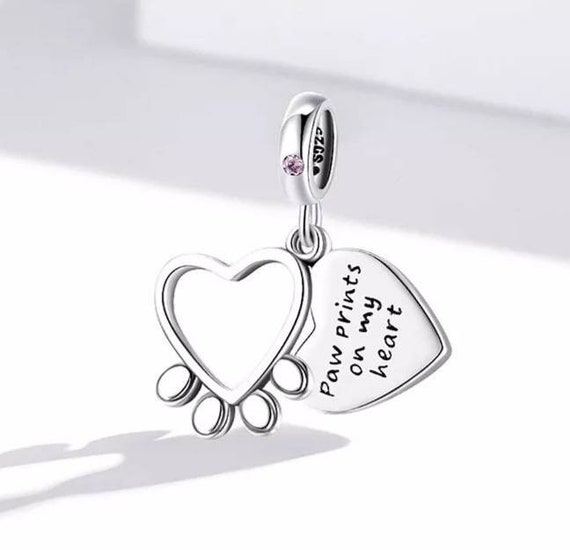 Silver Paw Print Bracelet Charm Pandora 