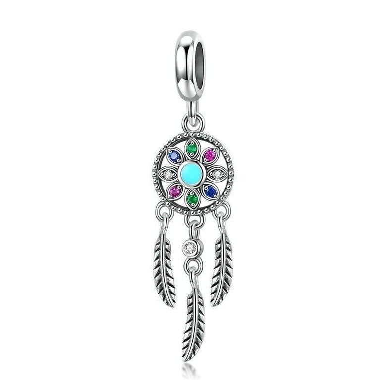 925 Silver Dream Catcher Charm Pandora Dream Catcher Dangle Etsy