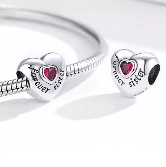 Silver Sister Bracelet Charm Fits 