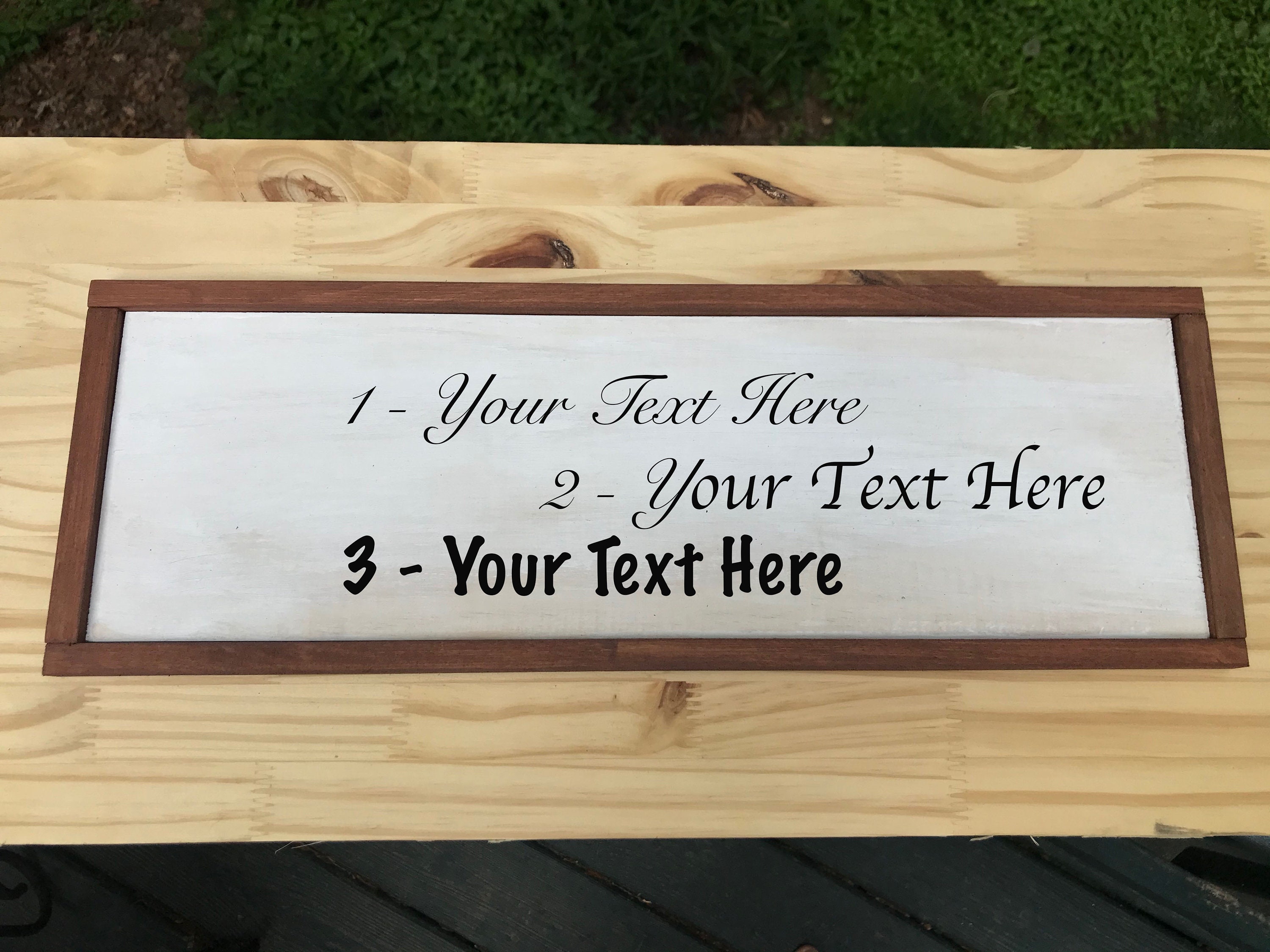 Custom Whitewash Engraved Wood Sign / 19 Inch X 6.5 Inch Etsy UK
