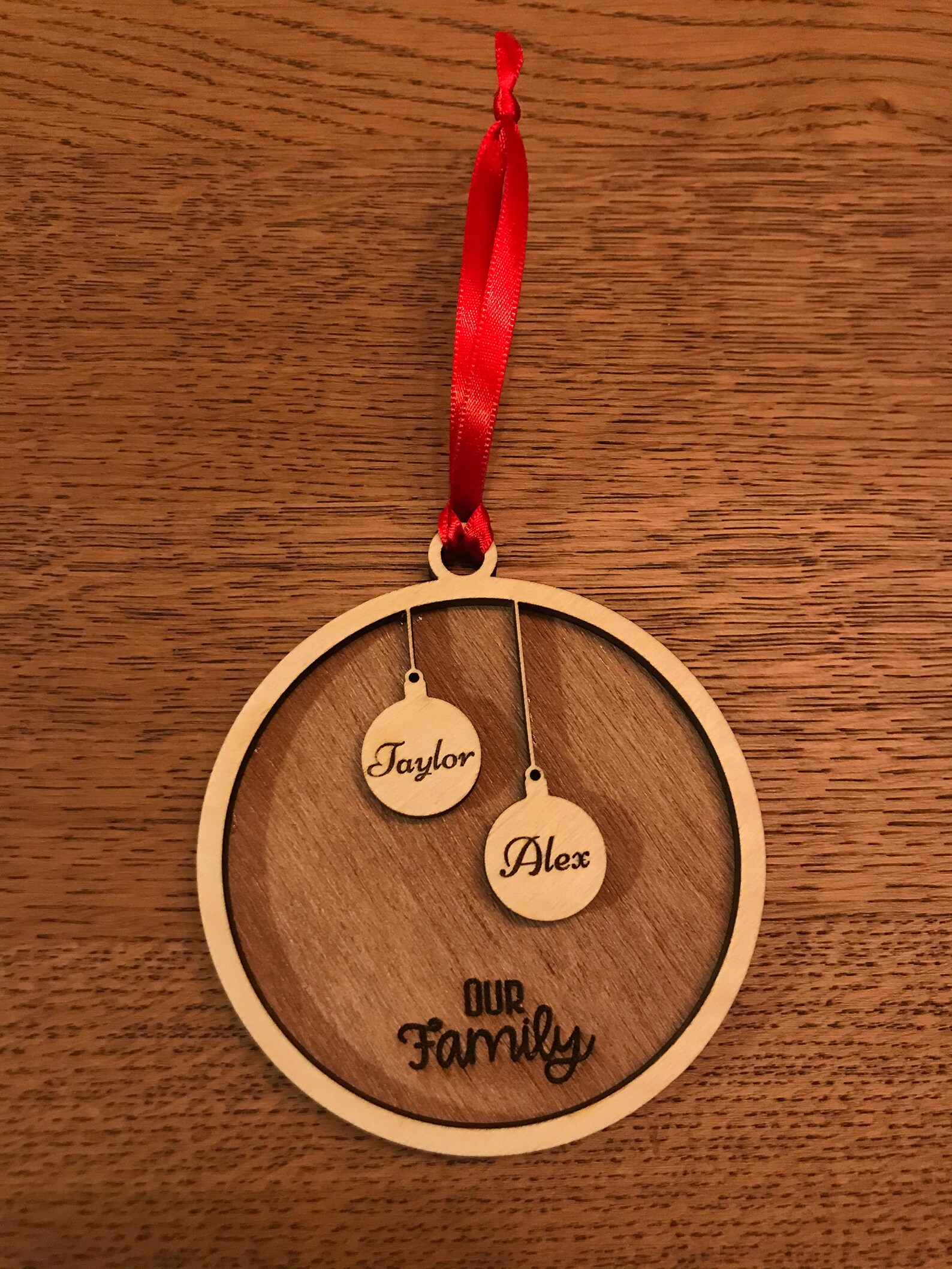 Customizable Family Members Christmas Ornament Etsy Australia