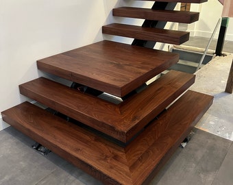 Hand Made Solid Wood Stair Tread - Custom Orders Available