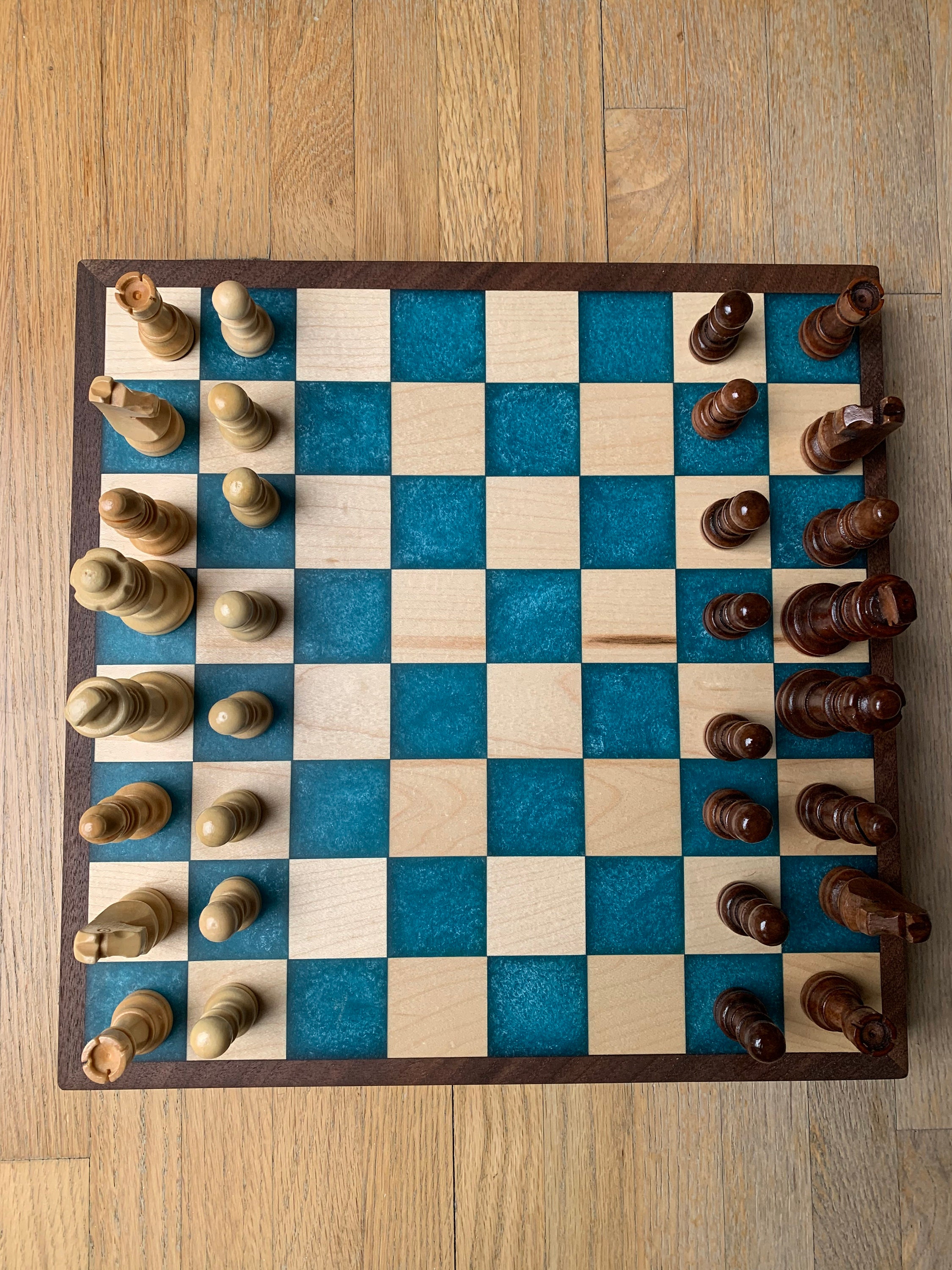 Custom Wood Creations: Custom 20x20 Chess Board - Cape Fear Games