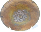 PG 7 Heintz Metal Silver on Bronze Trinket or Pin Dish Arts and Crafts