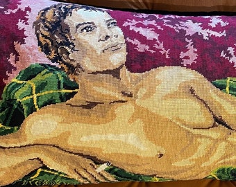 JEAN-CLAUDE, Rare vintage tapestry luxury cushion cover XL (47x107cm)