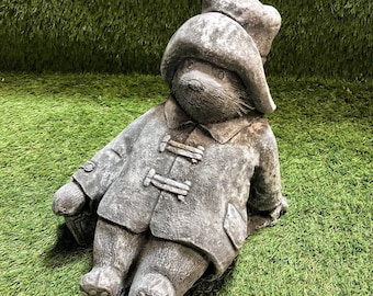Large Paddington Bear Concrete Garden Sculpture Lawn Ornament Frost Protected