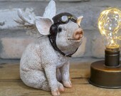 Flying Pig Ornament Home Decoration Unique Gift Animal Décor