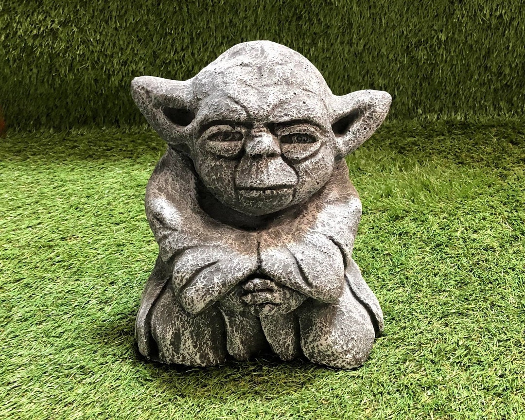 Concrete Yoda Sculpture Garden Lawn Ornament / Star Wars Etsy