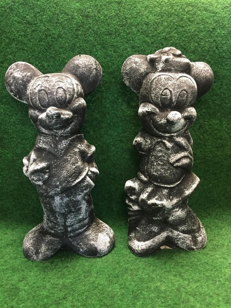Micky Minnie Mouse Concrete Garden Ornament Frost Protected Etsy UK