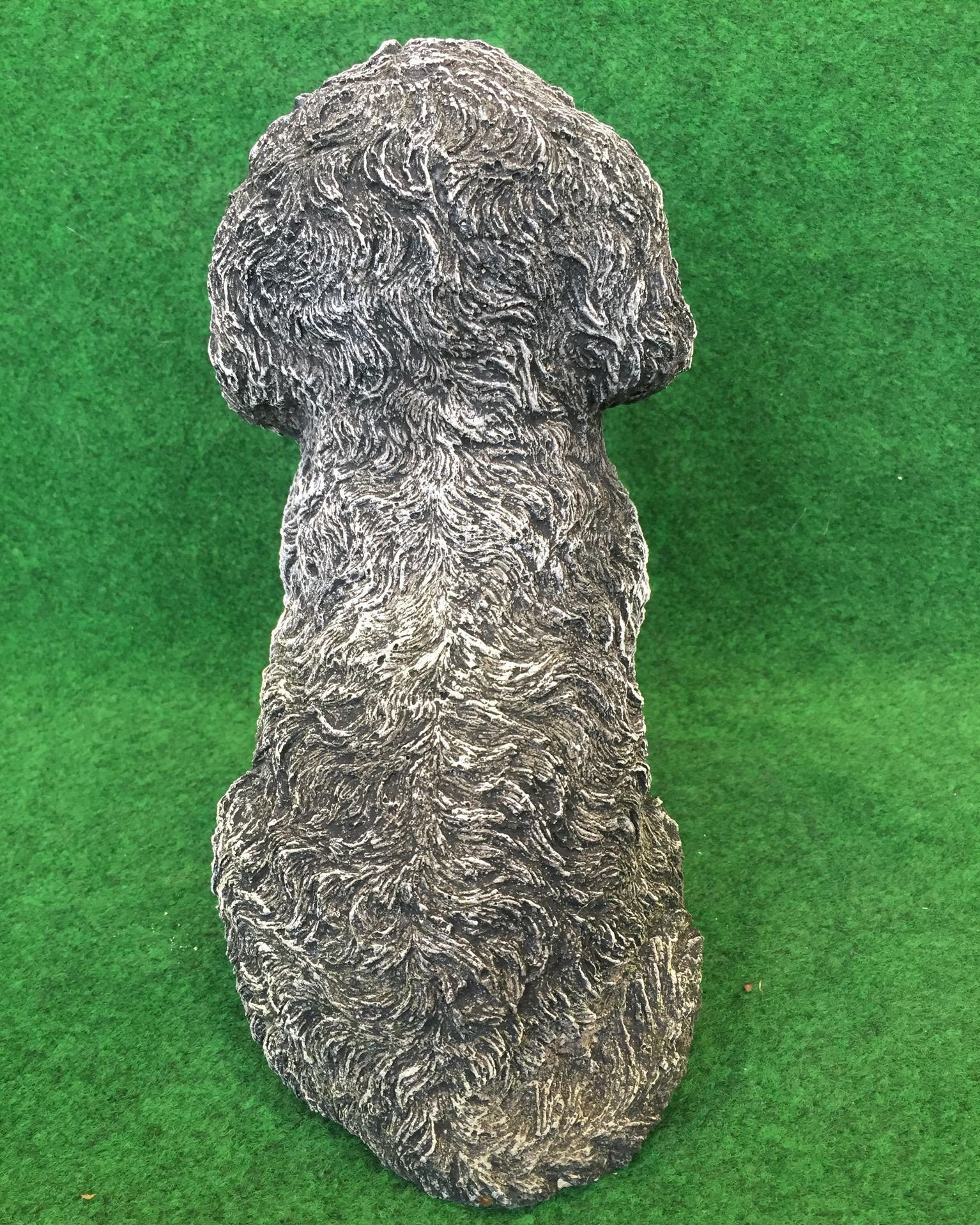 Concrete Sitting Cockapoo Sculpture Lawn Ornament Frost | Etsy UK