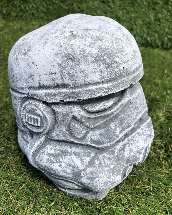 Large Concrete Stormtrooper Star Wars Theme Garden Ornament Frost