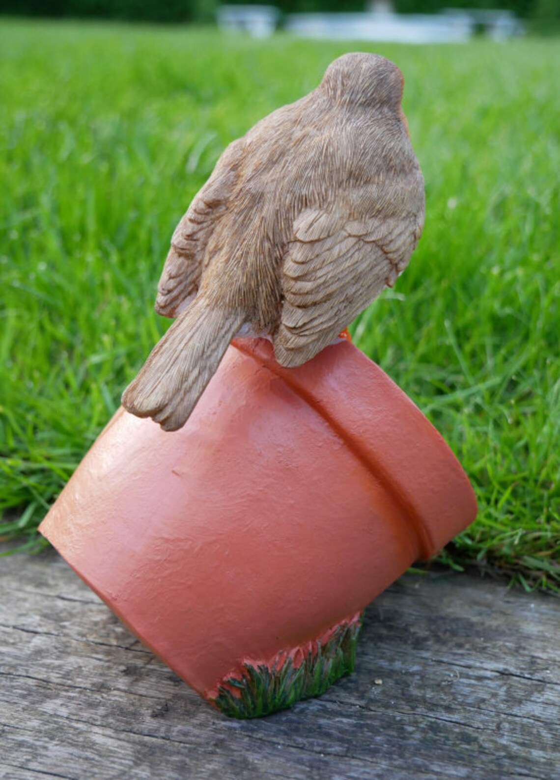 Bird Feeder Pot Resin Garden Ornament Outdoor Decoration Etsy UK