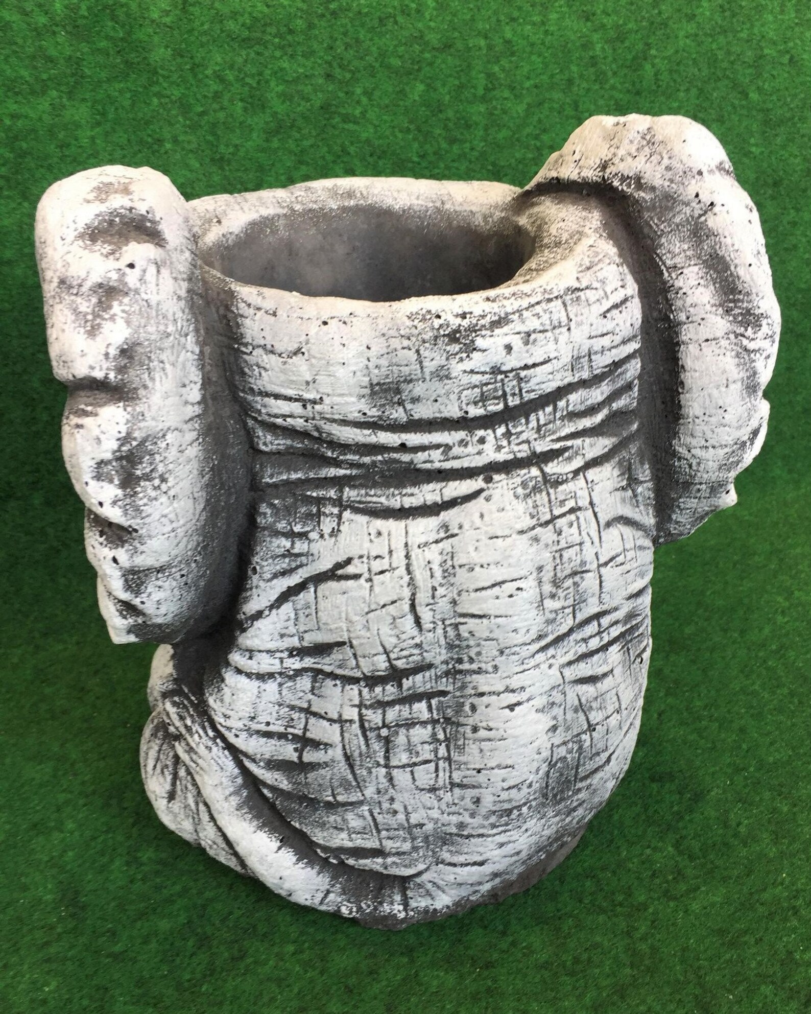 Concrete Elephant Planter Outdoor Garden Pot Ornament Patio Etsy