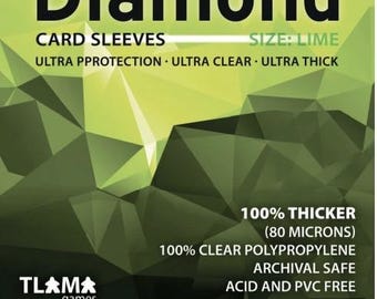CARD SLEEVES: Diamond "Lime" Scythe (70x110 mm)
