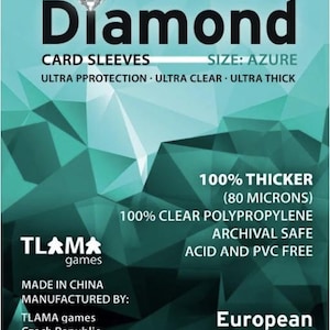 CUSTODIE PER CARTE: Diamante "Azure" Europeo Mini (45x68 mm)