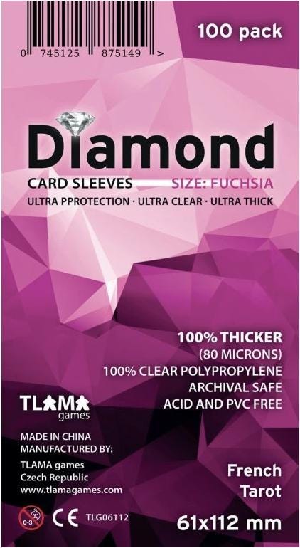 61x112 card sleeves CARD SLEEVES: Diamond 