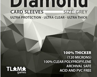CARD SLEEVES: Diamond "Grey" Tiny Epic (88x125 mm)