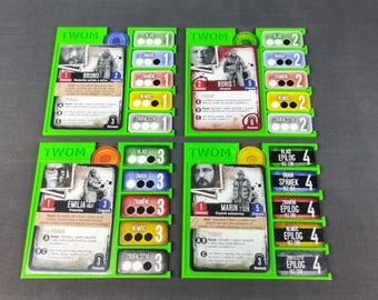 TABLERO DE JUGADOR: This War of Mine "paquete de 4 piezas"