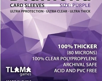 Card Sleeves Diamond Purple: American Standard (56x87 Mm) - Etsy