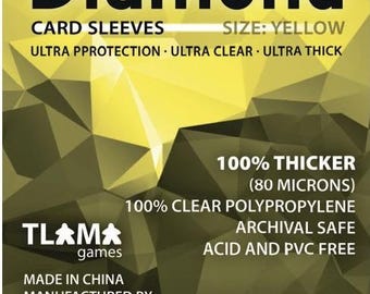 CAPAS PARA CARTÕES: Diamante "Amarelo" American Mini (41x63 mm)