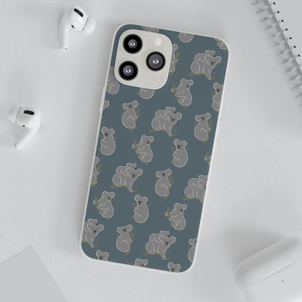 Koala Phone Case - iPhone Android (Samsung Galaxy) pattern print cover perfect gift 4 animal wildlife lover kawaii cute mobile protector i x