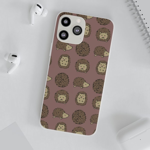 Hedgehog Phone Case - iPhone, Android (Samsung Galaxy) pattern print cover perfect gift 4 animal wildlife lover kawaii cute mobile protector