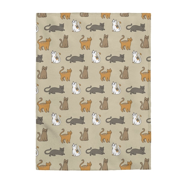 Cat Baby Blanket pattern print throw perfect gift 4 animal pet mom dad kitty kitten parent lover silly happy cool cheeky kawaii crazy sweet