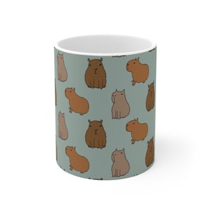 Capybara Coffee Mug | Ceramic Coffee Mug | 11 oz Mug | Gift For Capybara Lovers | Free Shipping
