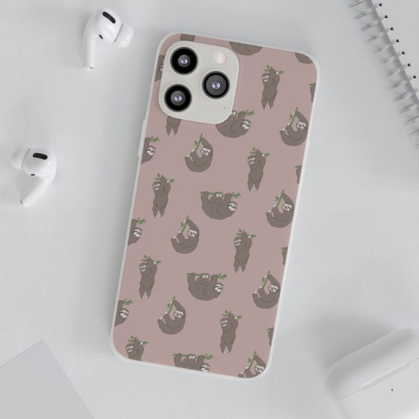 Sloth Phone Case - iPhone, Android (Samsung Galaxy) pattern print cover perfect gift 4 animal wildlife lover kawaii cute mobile protector i