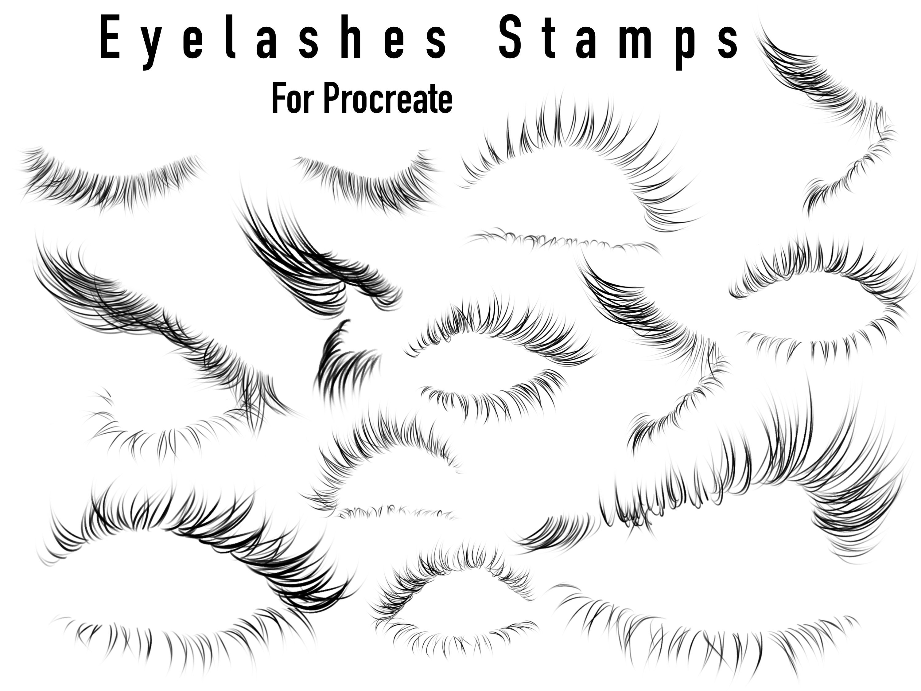 Eyelashes Stamps for Procreate Etsy