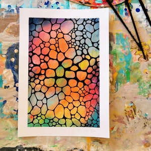 Sommer Steine 29,7cmx42cm Acrylfarben auf Premium Acrylic Papier Original Wandkunst Malerei Wohnzimmer Esszimmer Arbeitszimmer
