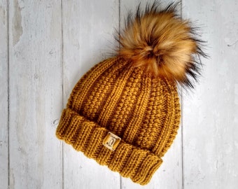 Bastion Beanie Knit Pattern | Light Bulky Yarn, Adult Size (PDF Download)