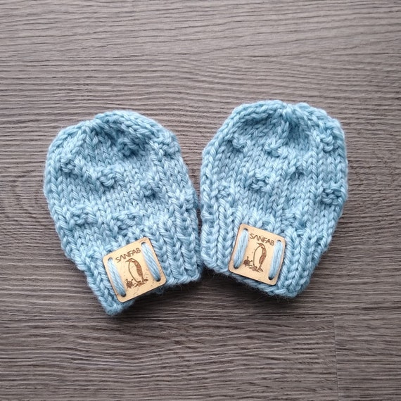 Baby Mittens Knit Pattern Mini Waves Baby Mittens Pattern Etsy